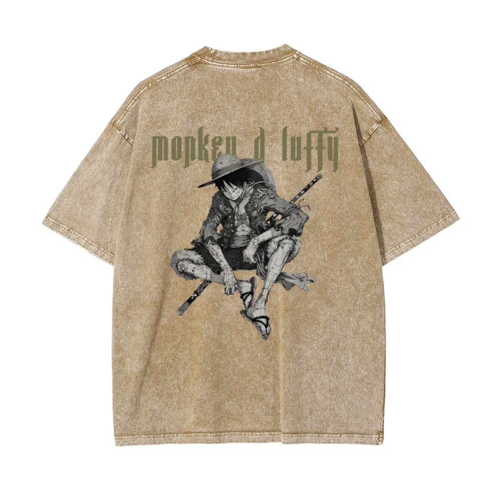 MONKEY D LUFFY Vintage Oversized T-Shirt | ONE PIECE-Teegamechanger