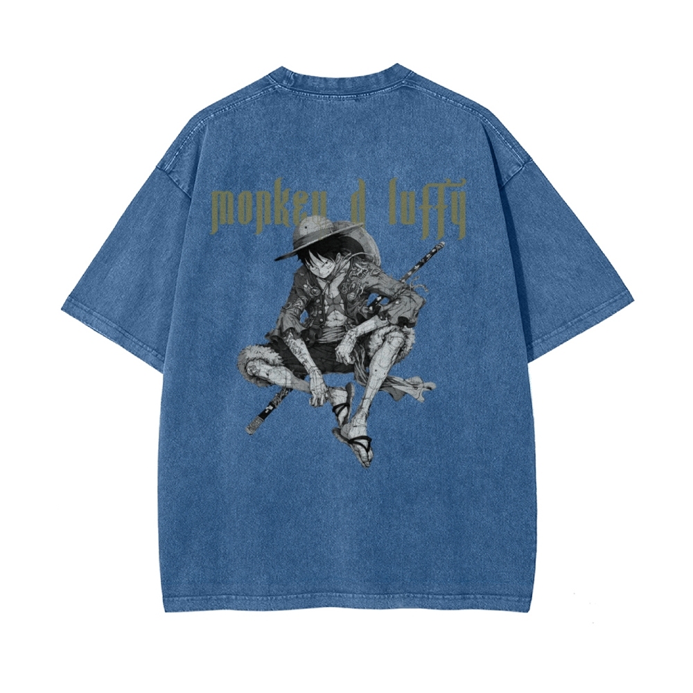 MONKEY D LUFFY Vintage Oversized T-Shirt | ONE PIECE-Teegamechanger