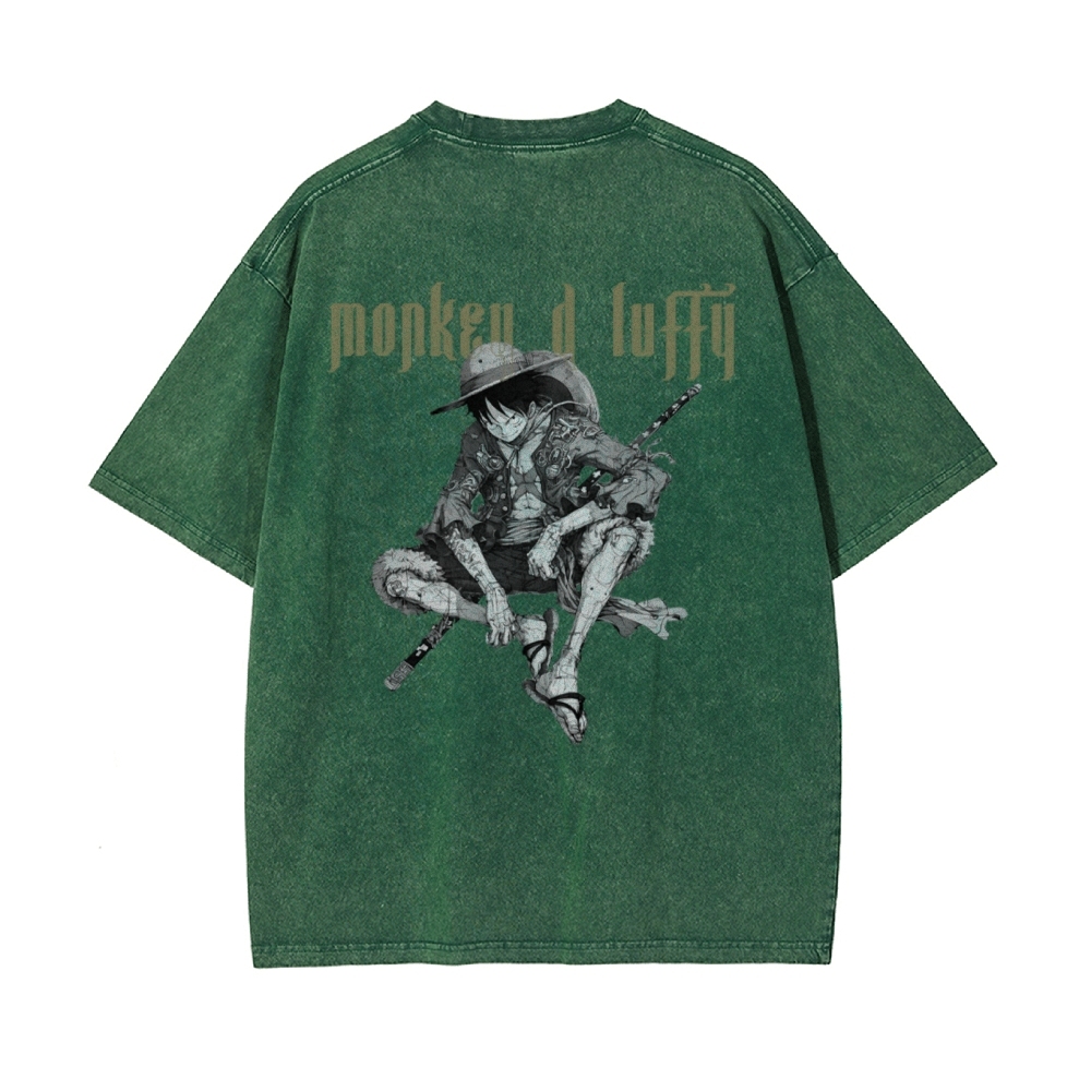 MONKEY D LUFFY Vintage Oversized T-Shirt | ONE PIECE-Teegamechanger