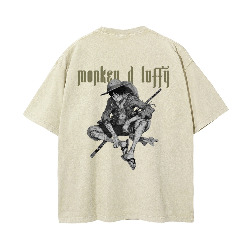 MONKEY D LUFFY Vintage Oversized T-Shirt | ONE PIECE-Teegamechanger
