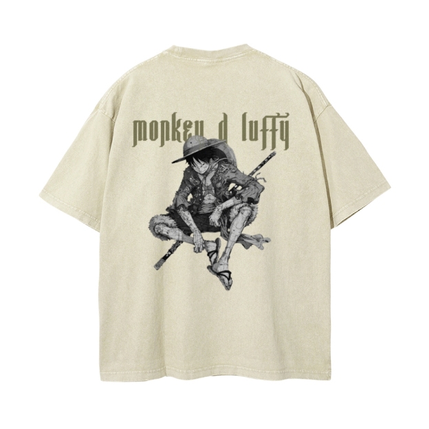 MONKEY D LUFFY Vintage Oversized T-Shirt | ONE PIECE-Teegamechanger