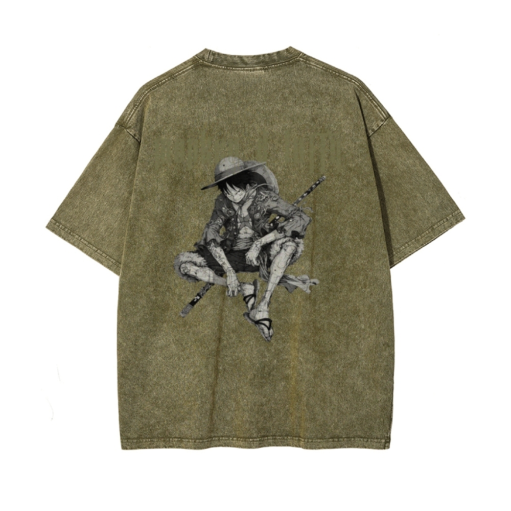 MONKEY D LUFFY Vintage Oversized T-Shirt | ONE PIECE-Teegamechanger