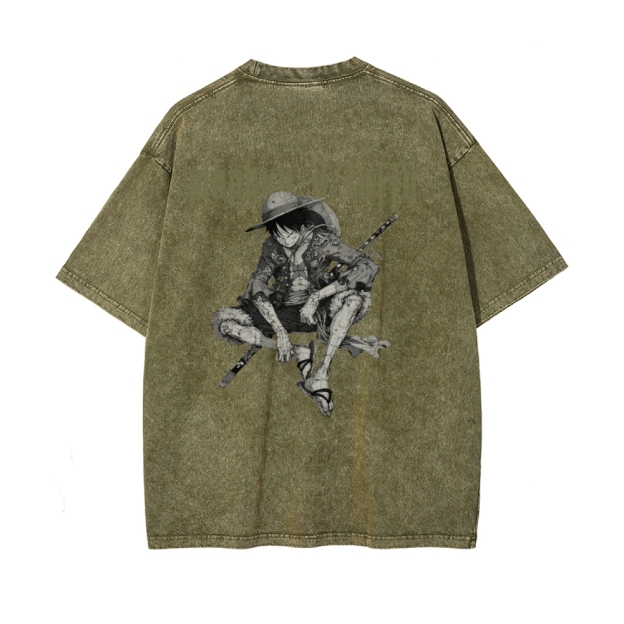 MONKEY D LUFFY Vintage Oversized T-Shirt | ONE PIECE-Teegamechanger