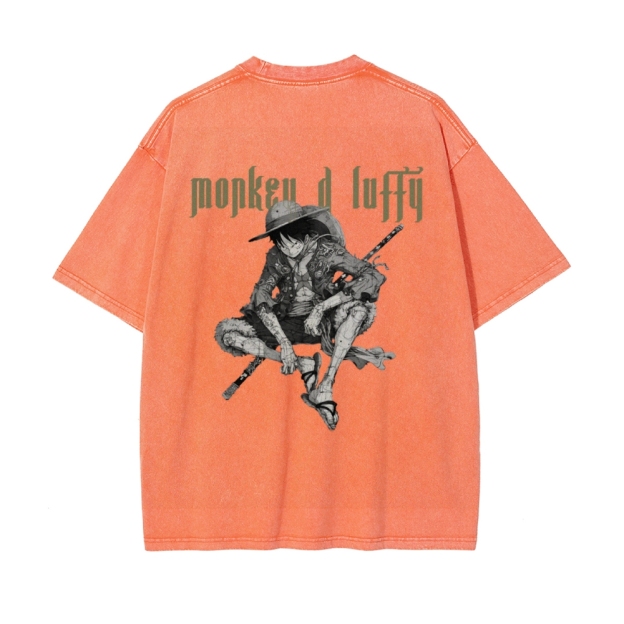 MONKEY D LUFFY Vintage Oversized T-Shirt | ONE PIECE-Teegamechanger