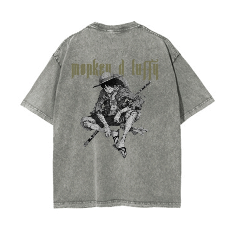 MONKEY D LUFFY Vintage Oversized T-Shirt | ONE PIECE-Teegamechanger