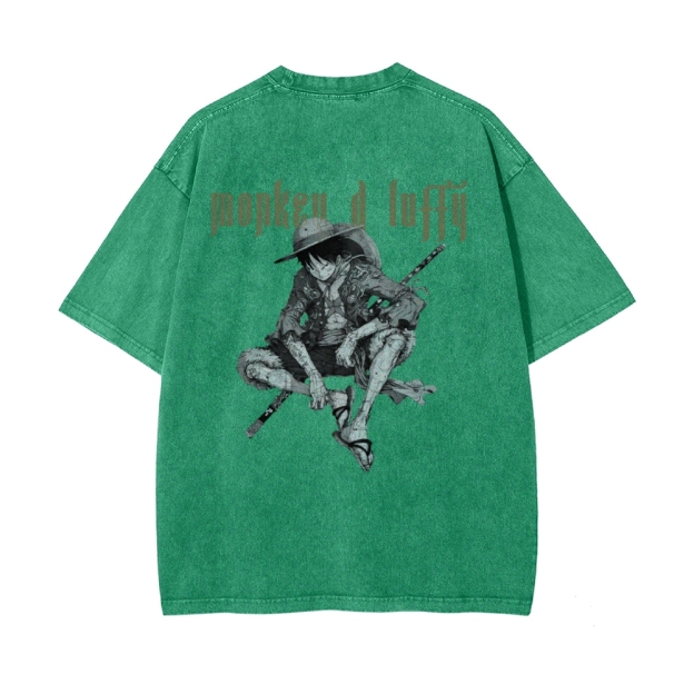 MONKEY D LUFFY Vintage Oversized T-Shirt | ONE PIECE-Teegamechanger