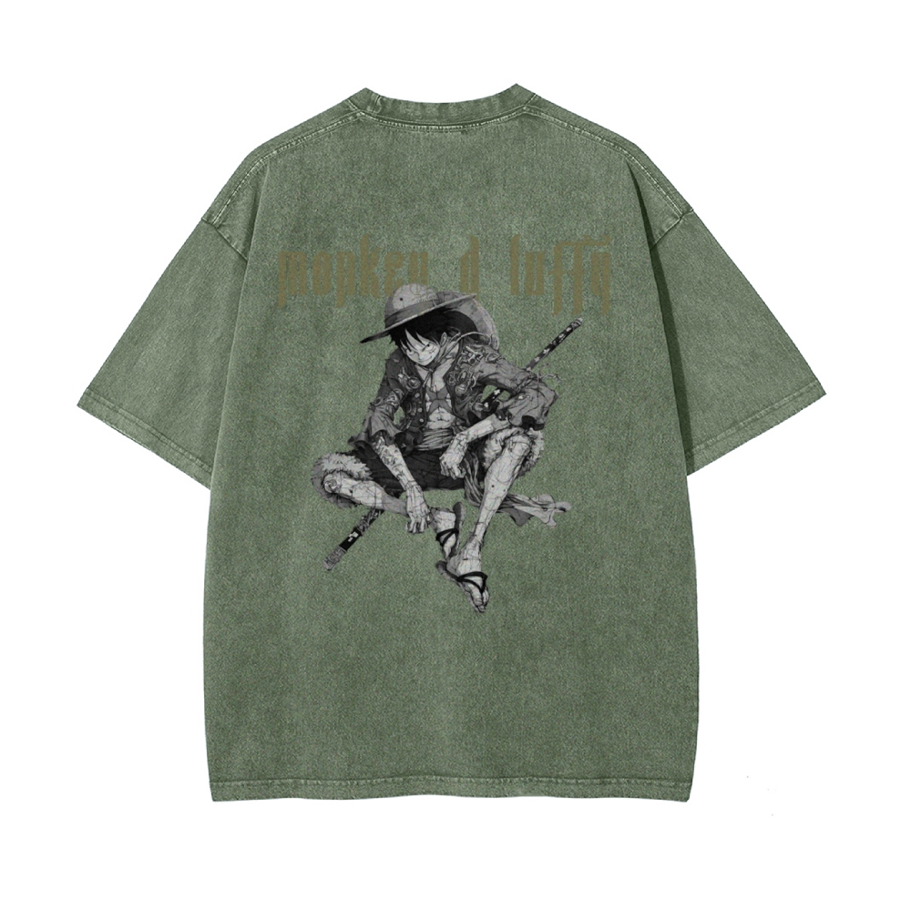 MONKEY D LUFFY Vintage Oversized T-Shirt | ONE PIECE-Teegamechanger