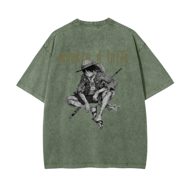 MONKEY D LUFFY Vintage Oversized T-Shirt | ONE PIECE-Teegamechanger