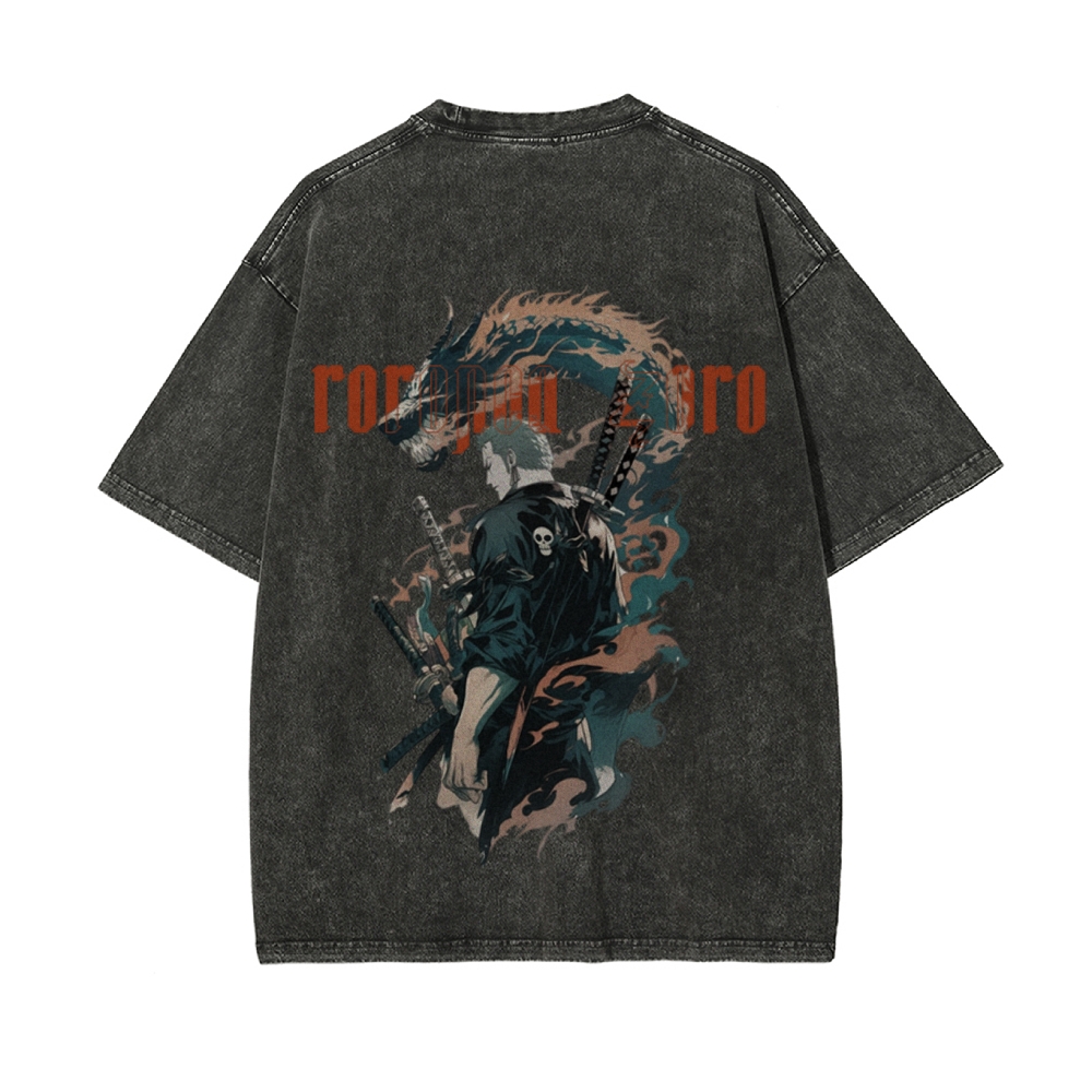 RORONOA ZORO Vintage Oversized T-Shirt | ONE PIECE-Teegamechanger