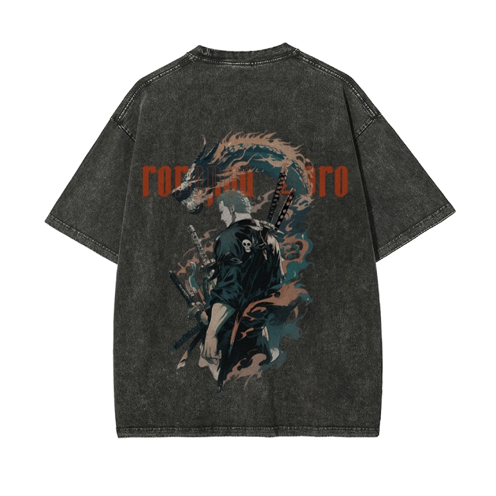 RORONOA ZORO Vintage Oversized T-Shirt | ONE PIECE-Teegamechanger