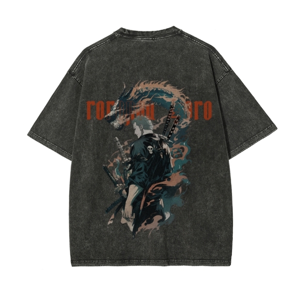 RORONOA ZORO Vintage Oversized T-Shirt | ONE PIECE-Teegamechanger