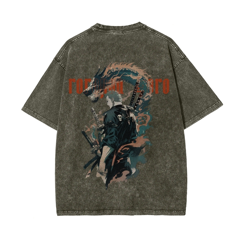 RORONOA ZORO Vintage Oversized T-Shirt | ONE PIECE-Teegamechanger