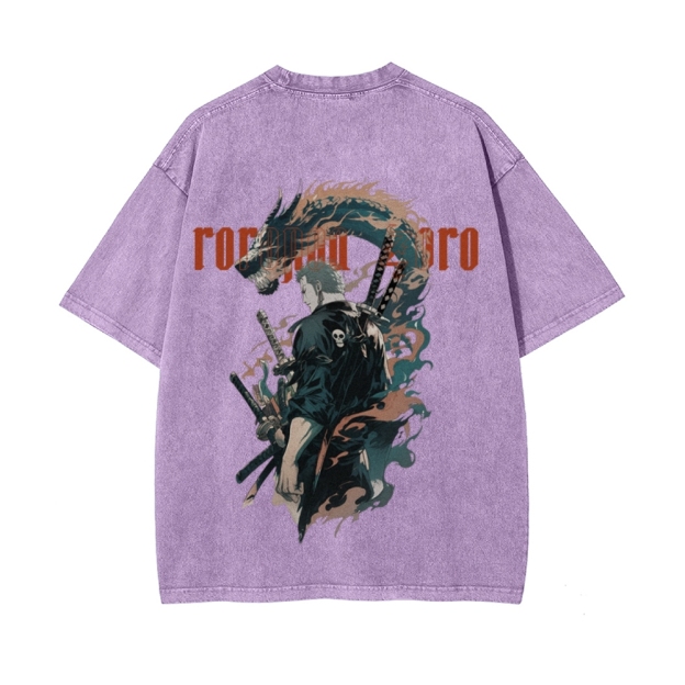 RORONOA ZORO Vintage Oversized T-Shirt | ONE PIECE-Teegamechanger