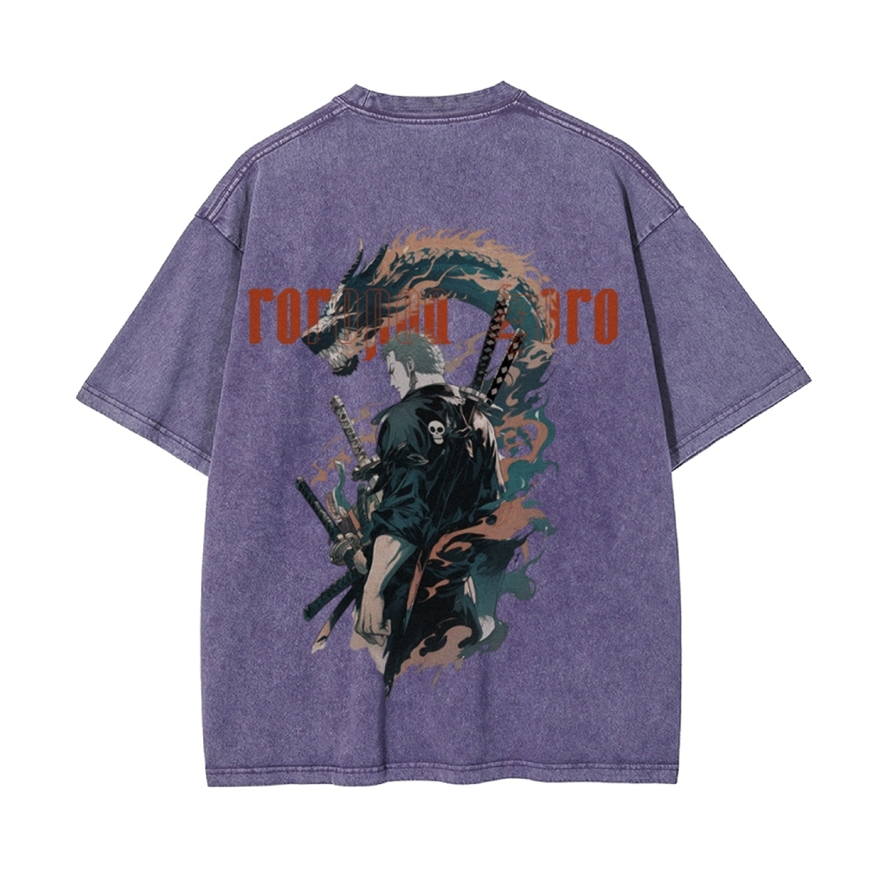 RORONOA ZORO Vintage Oversized T-Shirt | ONE PIECE-Teegamechanger
