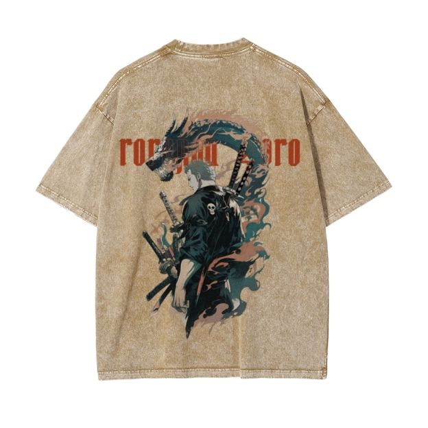 RORONOA ZORO Vintage Oversized T-Shirt | ONE PIECE-Teegamechanger