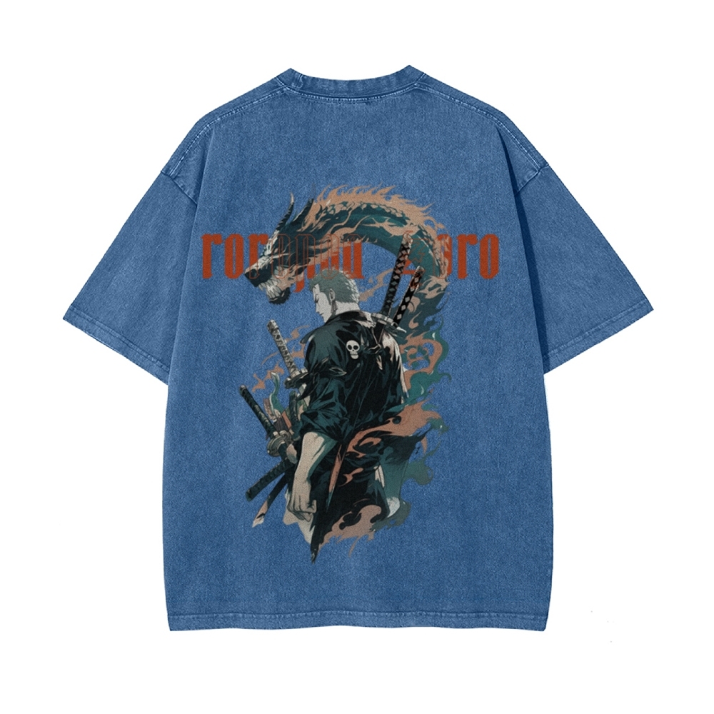RORONOA ZORO Vintage Oversized T-Shirt | ONE PIECE-Teegamechanger