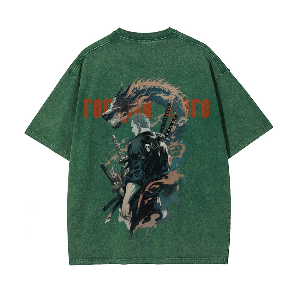 RORONOA ZORO Vintage Oversized T-Shirt | ONE PIECE-Teegamechanger