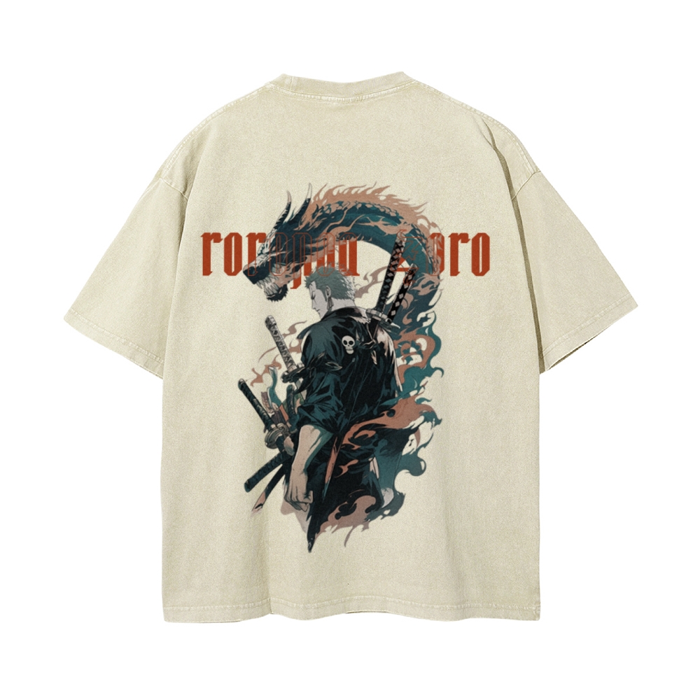 RORONOA ZORO Vintage Oversized T-Shirt | ONE PIECE-Teegamechanger