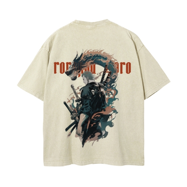 RORONOA ZORO Vintage Oversized T-Shirt | ONE PIECE-Teegamechanger