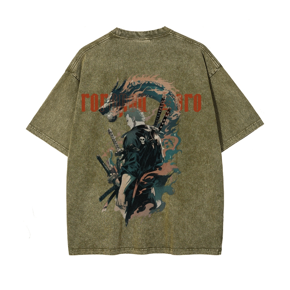 RORONOA ZORO Vintage Oversized T-Shirt | ONE PIECE-Teegamechanger