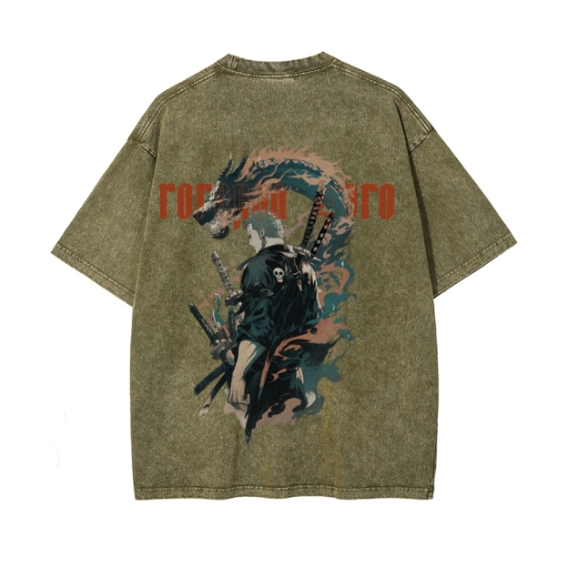 RORONOA ZORO Vintage Oversized T-Shirt | ONE PIECE-Teegamechanger
