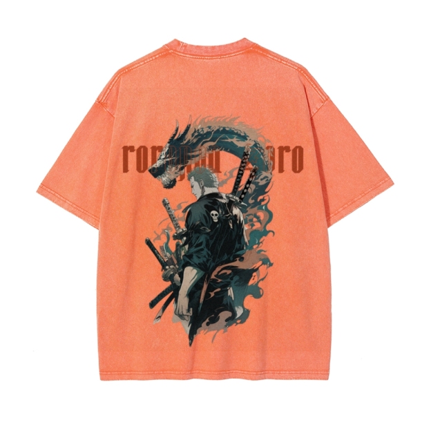 RORONOA ZORO Vintage Oversized T-Shirt | ONE PIECE-Teegamechanger