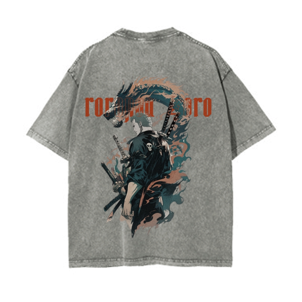RORONOA ZORO Vintage Oversized T-Shirt | ONE PIECE-Teegamechanger