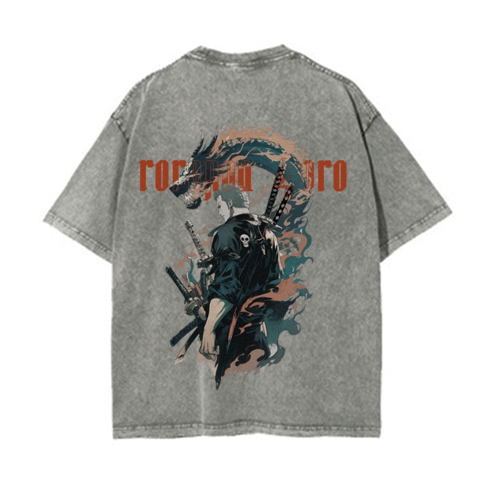 RORONOA ZORO Vintage Oversized T-Shirt | ONE PIECE-Teegamechanger