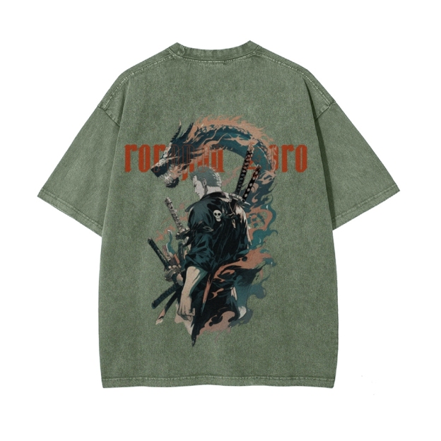 RORONOA ZORO Vintage Oversized T-Shirt | ONE PIECE-Teegamechanger