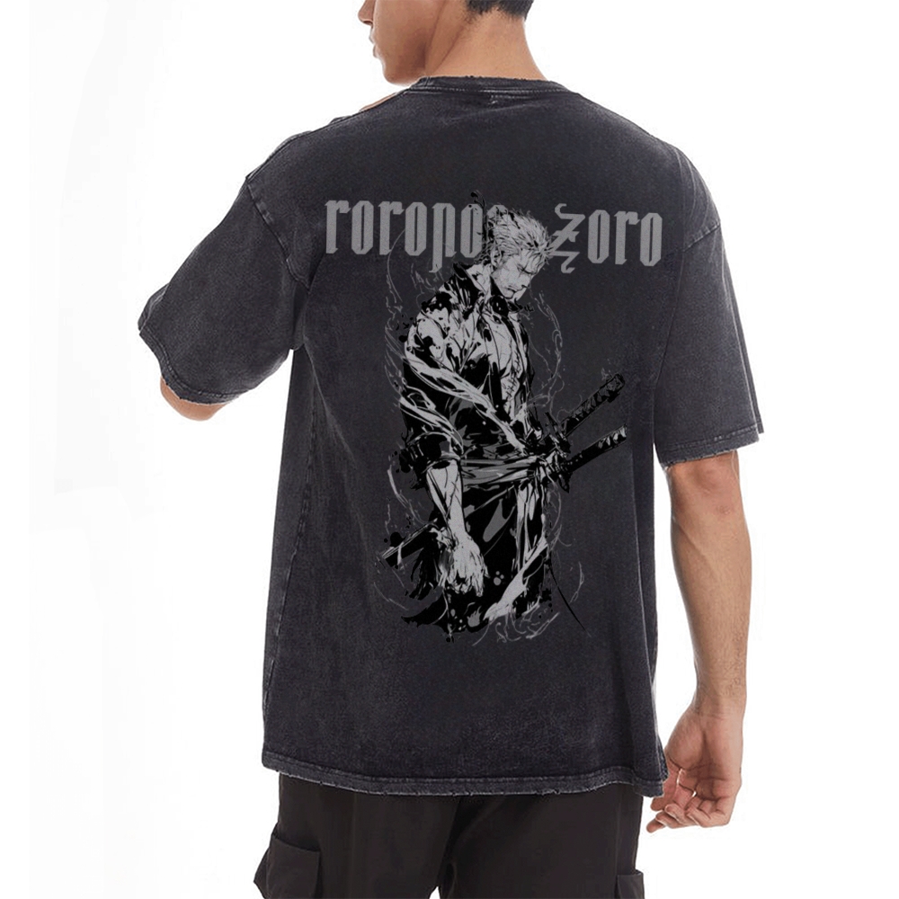 RORONOA ZORO Vintage Oversized T-Shirt | ONE PIECE-Teegamechanger