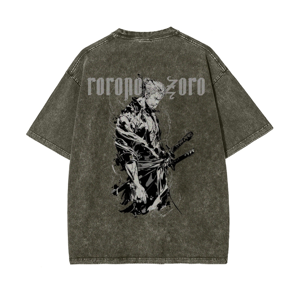 RORONOA ZORO Vintage Oversized T-Shirt | ONE PIECE-Teegamechanger