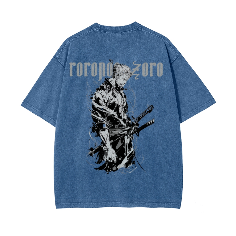 RORONOA ZORO Vintage Oversized T-Shirt | ONE PIECE-Teegamechanger