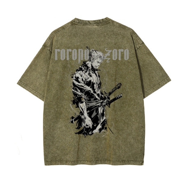 RORONOA ZORO Vintage Oversized T-Shirt | ONE PIECE-Teegamechanger