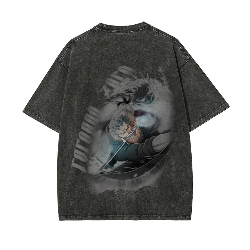 RORONOA ZORO Vintage Oversized T-Shirt | ONE PIECE-Teegamechanger