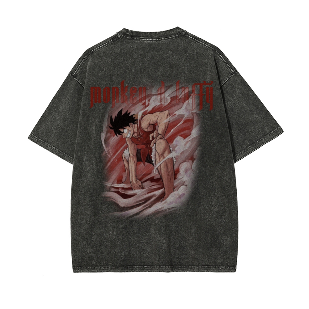 MONKEY D LUFFY Vintage Oversized T-Shirt | ONE PIECE-Teegamechanger