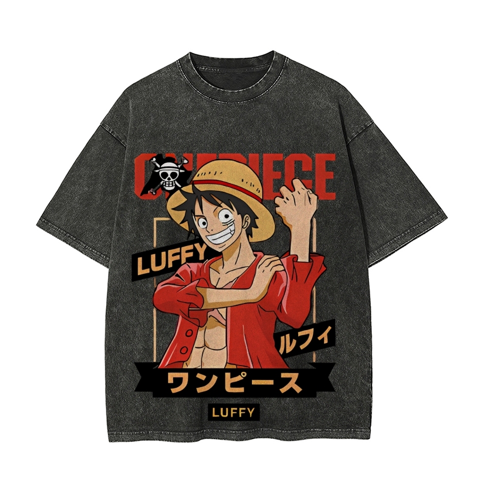Luffy Vintage Oversized T-Shirt | One Piece-Teegamechanger