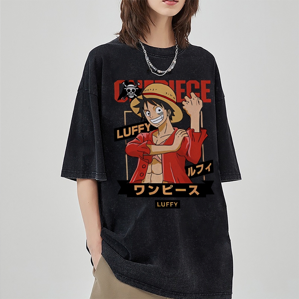 Luffy Vintage Oversized T-Shirt | One Piece-Teegamechanger