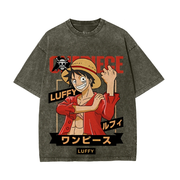 Luffy Vintage Oversized T-Shirt | One Piece-Teegamechanger