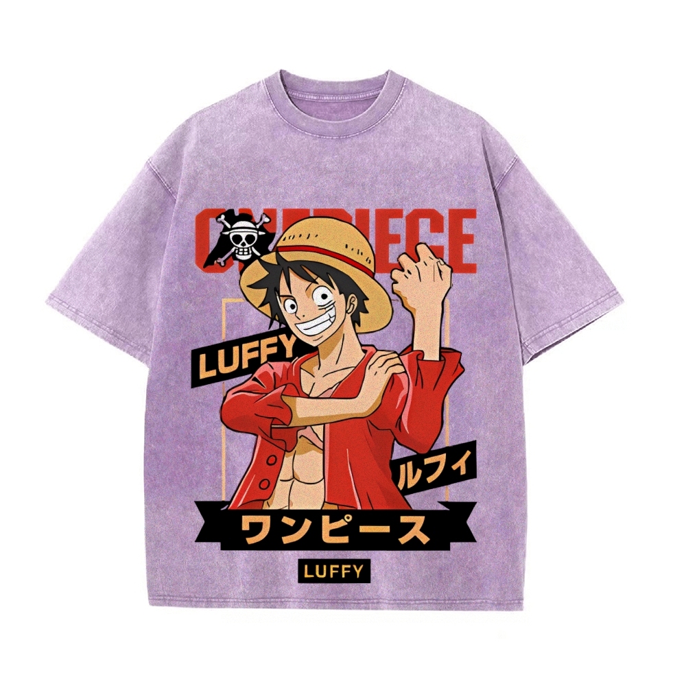 Luffy Vintage Oversized T-Shirt | One Piece-Teegamechanger