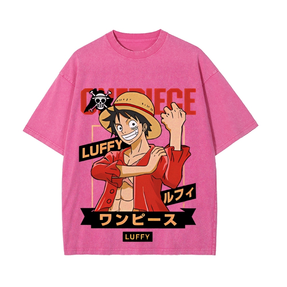 Luffy Vintage Oversized T-Shirt | One Piece-Teegamechanger