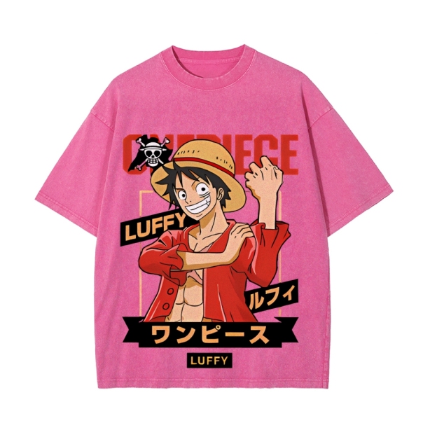 Luffy Vintage Oversized T-Shirt | One Piece-Teegamechanger