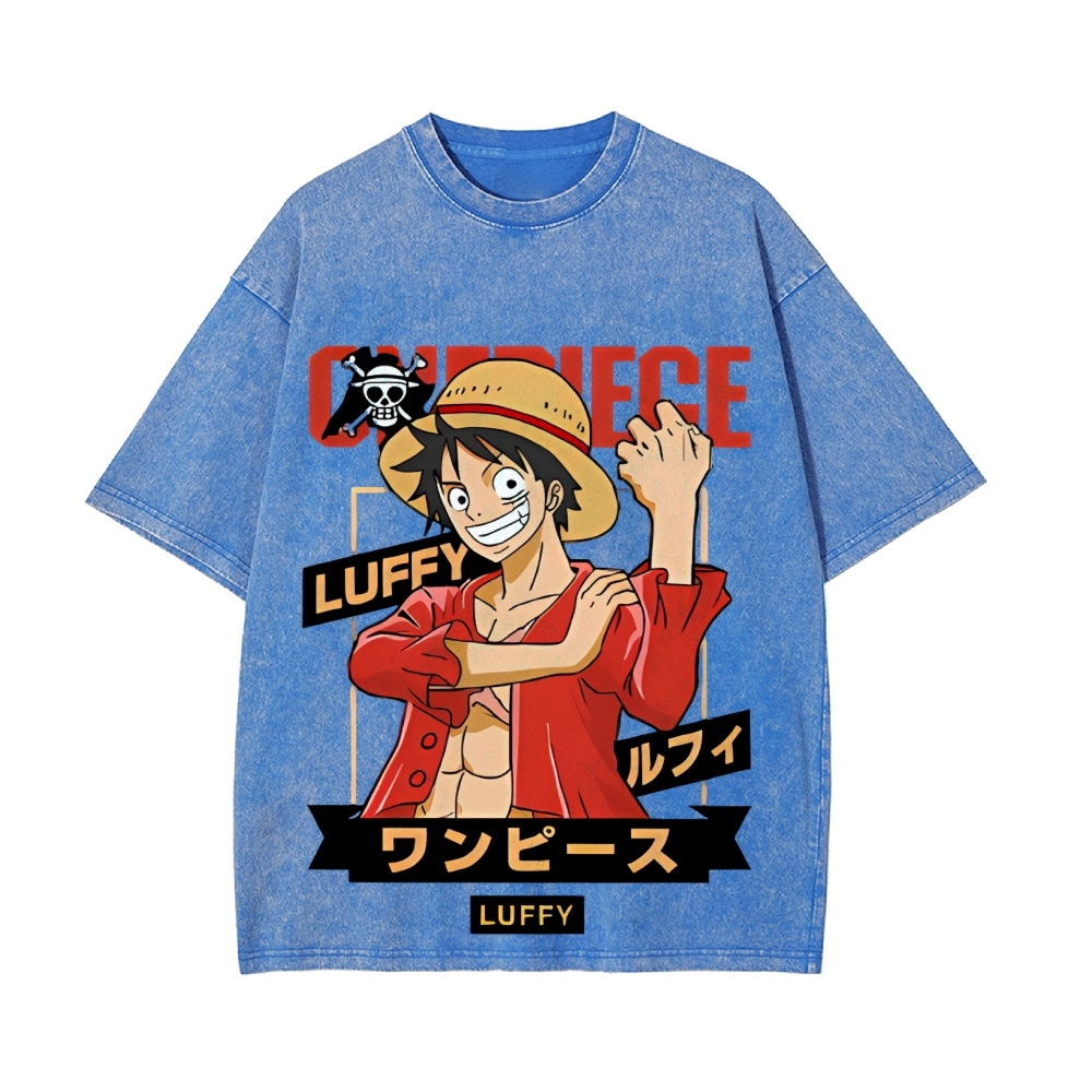 Luffy Vintage Oversized T-Shirt | One Piece-Teegamechanger