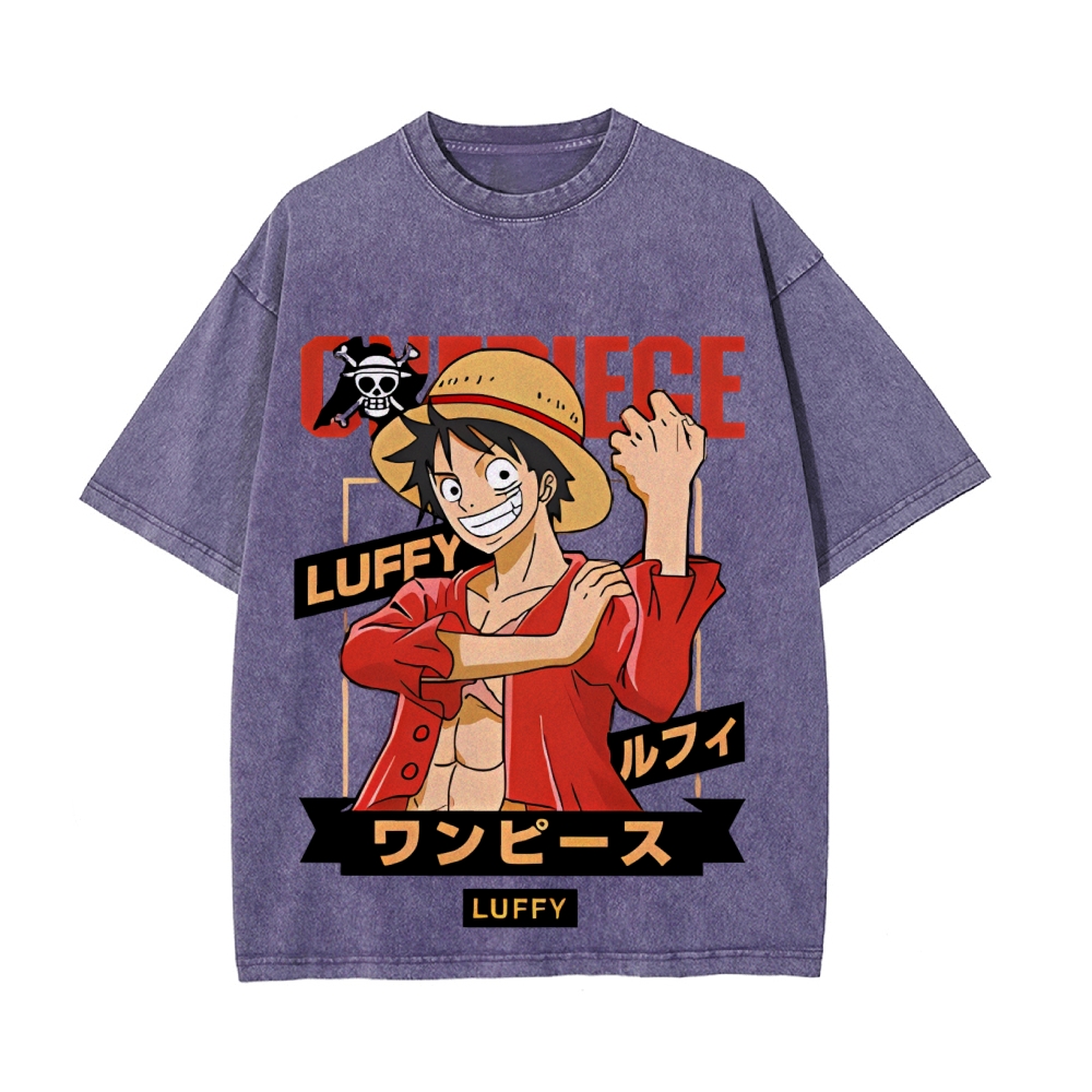 Luffy Vintage Oversized T-Shirt | One Piece-Teegamechanger