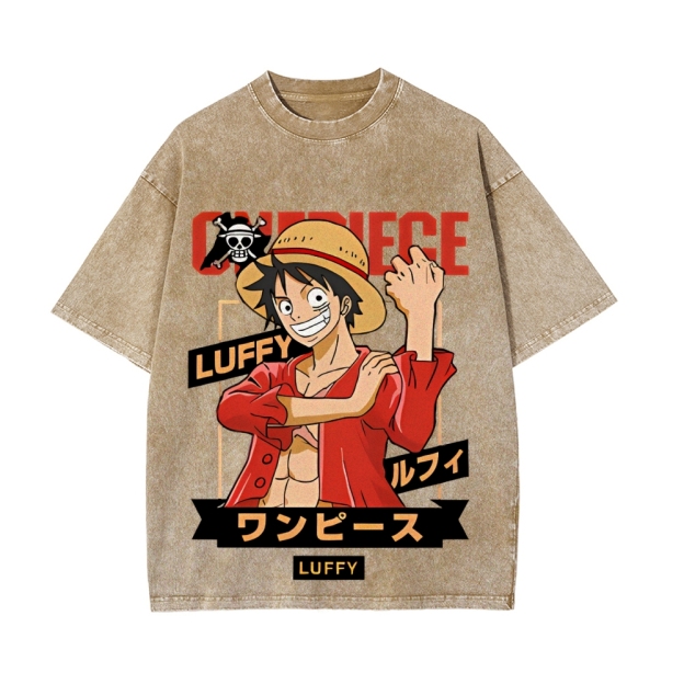 Luffy Vintage Oversized T-Shirt | One Piece-Teegamechanger