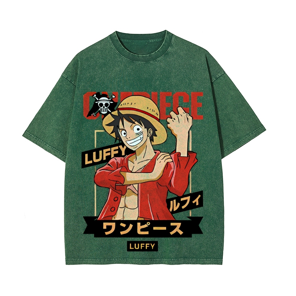 Luffy Vintage Oversized T-Shirt | One Piece-Teegamechanger
