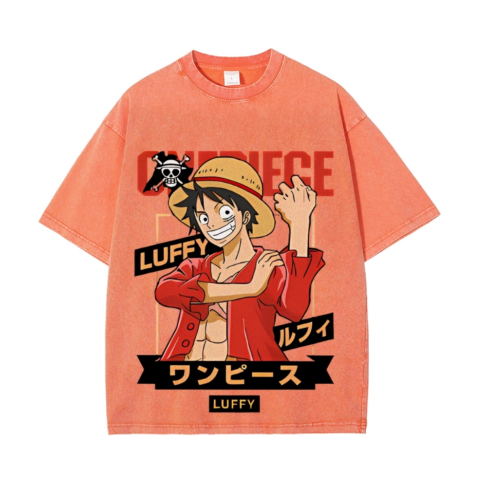 Luffy Vintage Oversized T-Shirt | One Piece-Teegamechanger