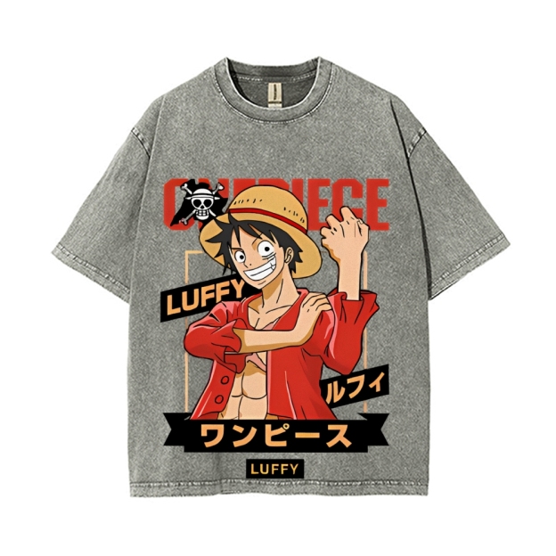 Luffy Vintage Oversized T-Shirt | One Piece-Teegamechanger