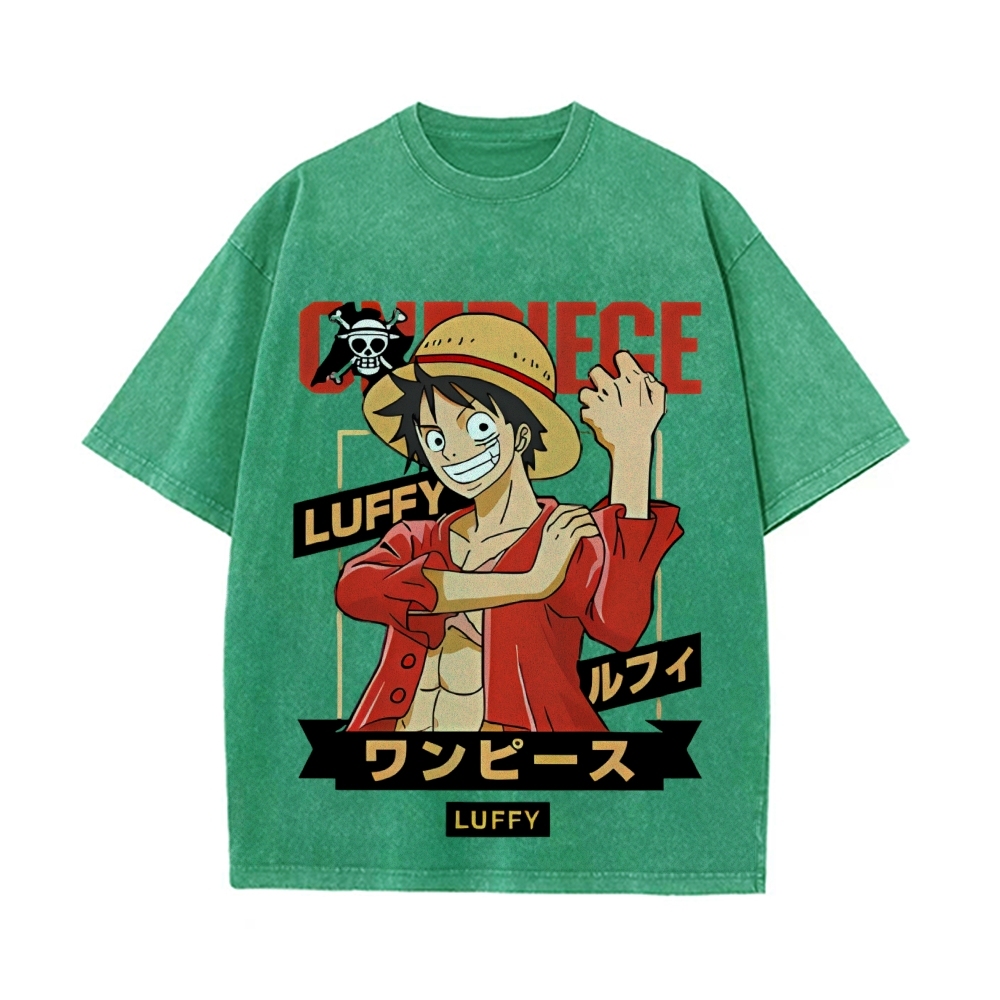 Luffy Vintage Oversized T-Shirt | One Piece-Teegamechanger