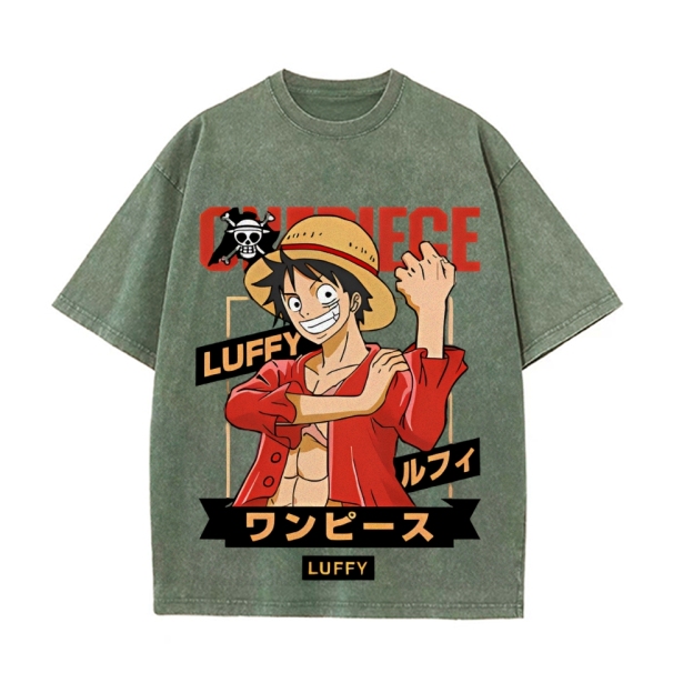 Luffy Vintage Oversized T-Shirt | One Piece-Teegamechanger
