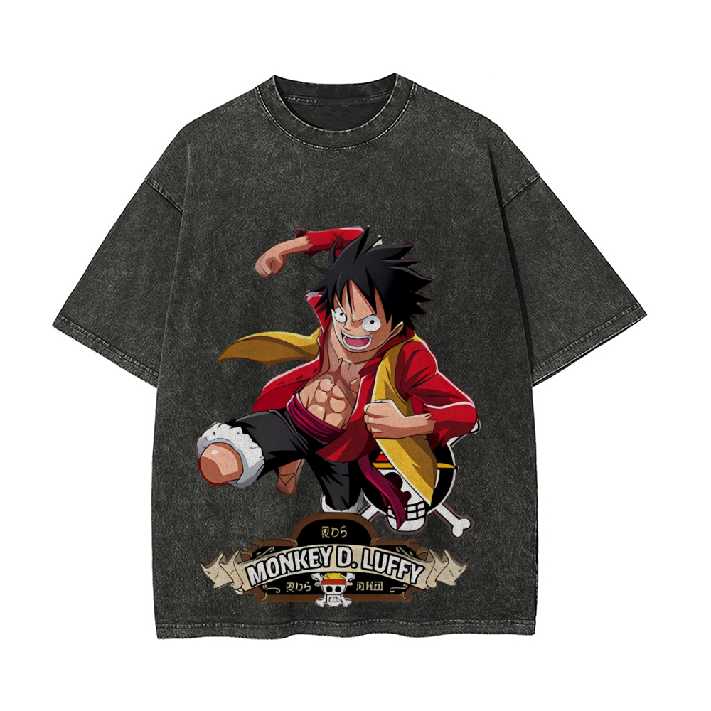 Luffy Vintage Oversized T-Shirt | One Piece-Teegamechanger